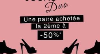 Jusqu’à ce soir 1 paire achetée = la deuxième à moitié prix – LA HALLE AUX CHAUSSURES