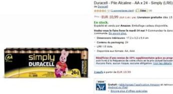 7,99 euros les 24 piles alcalines Varta AA/LR6