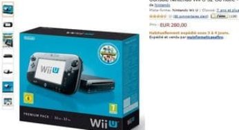 300 euros Console Nintendo Wii U 32 Go Pack Premium Nintendo Land (port inclus)