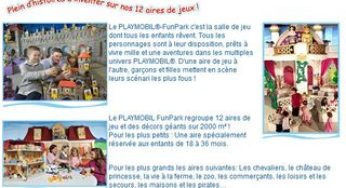 Entrée gratuite FunPark PLAYMOBIL (pour 2 adultes/2 enfants jusqu’au 31 aout)