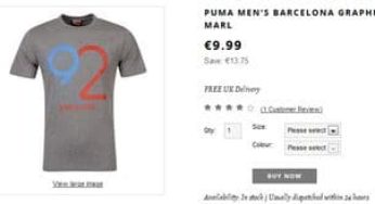 T-shirt Puma à moins de 10 euros / livraison gratuite