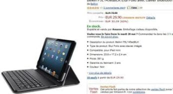 Vente flash Etui/clavier Belkin pour iPad mini 29,90 euros au lieu + 50 euros