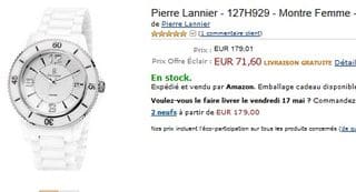 71 euros montre femme Pierre Lannier au lieu de plus de 170 euros – Quantité limité