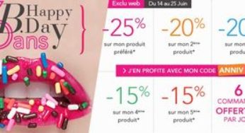 Anniversaire Nocibé : -25% sur article préféré + autres promos (-20% à -15% jusqu’à 5 articles)