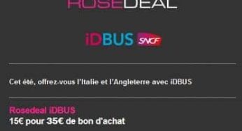 iDBUS : 15 euros le bon d’achat de 35 euros (Rose Deal – vente privée)