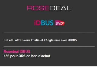 iDBUS : 15 euros le bon d’achat de 35 euros (Rose Deal – vente privée)