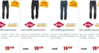 Soldes moins de 15 euros le Jeans Lee Cooper