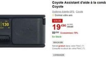 Moins de 20€ Assistant d’aide à la conduite Mini Coyote au lieu de 89 euros (-70%)