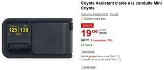 Moins de 20€ Assistant d’aide à la conduite Mini Coyote au lieu de 89 euros (-70%)