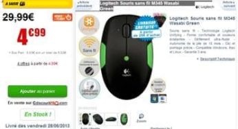 Moins de 5 euros Souris Logitech s/fil M345 Wasabi (au lieu de 30 euros)