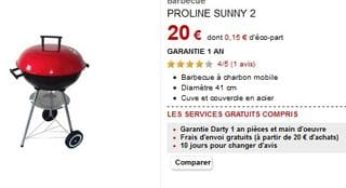 20 euros le Barbecue Charbon 43cm (livraison chronopost gratuite)