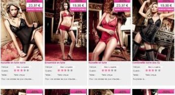 Vente privée lingerie Baci (lingerie glamour et sexy – sexyavenue)