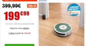 moins de 200 euros l’Aspirateur Robot iRobot Roomba 534 (au lieu de 400€)