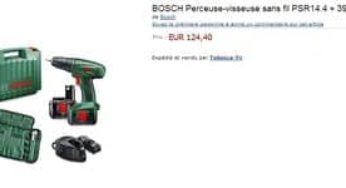 Moins de 90€ coffret Perceuse visseuse sans fil BOSCH + 2 batteries + 39 accessoires (VENTE FLASH)