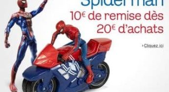 20€ de figurines Spiderman achetés = 10€ reduction immédiate / DERNIER JOUR