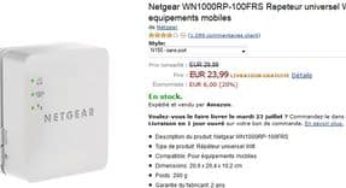 Moins de 25 euros les adaptateurs CPL (2 modèles) et Répéteur Wifi Netgear – encore dispo