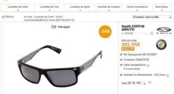 Soldes 38 euros Lunettes de soleil Homme Paul Smith au lieu de 100 euros (port inclus)