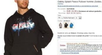 Moins de 20 euros le sweat capuche Oakley au lieu de 50 euros (livraison gratuite / 3 couleurs aux choix) – encore dispo