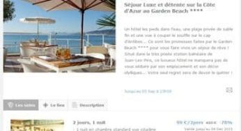 Moins 80% sur un Séjour de luxe SPA hôtel 4 Etoiles Juan-Les-Pins (1,2 ou 3 nuits à partir de 99 euros au lieu de 459 euros)