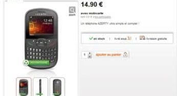 Moins de 15 euros mobile Alcatel OT-358 reconditionné Orange + Mobicarte 5 euros + livraison gratuite