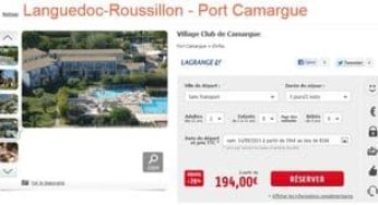 194 euros les 3j/2n Village Club de Camargue en tout inclus (hébergement + pension complète + club ados) et -78% sur toutes durée de séjour