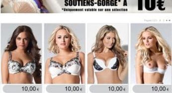 Plus de 100 soutiens-gorge à 10 euros (livraison gratuite)