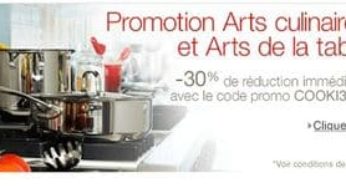 30% de remise sur la vaisselle, casserole, couverts et autre articles de cuisine et arts de la table (code promo Amazon dès 50 euros)