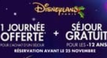 Offre spéciale Disneyland : 1 journée gratuite pour tout séjour (Carrefour Voyages) – à partir de 84 euros