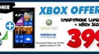 1 Smartphone NOKIA Lumia 925 acheté = 1 Xbox 360 gratuite (399 euros le pack) – De nouveau dispo