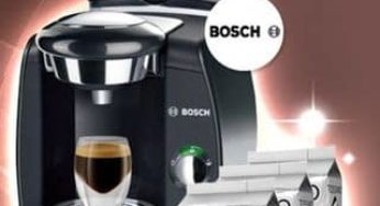 100% remboursé ! Cafetière à dosettes BOSCH TASSIMO (valeur 90 euros)