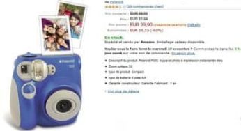 Moins de 40 euros l’appareil photo instantanée Polaroid P 300 (environ 80 euro ailleurs)