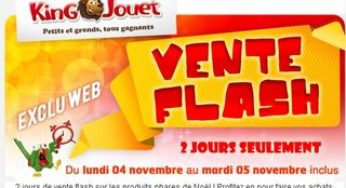 Vente Flash King Jouet pendant 2 jours (certains jouets aux plus bas prix du moment)