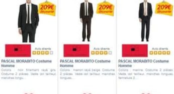 Costume Pascal Morabito à moins de 40 euros au lieu de 249€ (livraison gratuite)