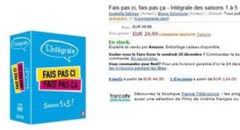 Moins de 25 euros l’intégral de la série Fais pas ci, fais pas ça (saison 1 à 5) au lieu du double