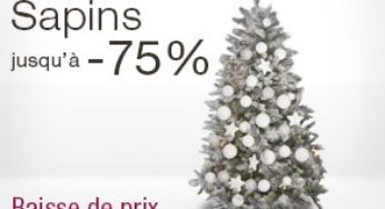 Jusqu’à moins 75% sur les Sapins de Noël artificiels