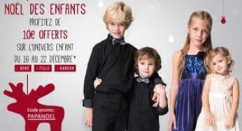 10 euros offerts pour 50 euros d’achats C&A mode Enfant / Bébé