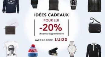 Moins 20% sur plus 500 idées cadeaux hommes