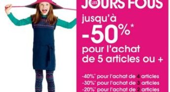 Kiabi : de -20 à -50% selon le nombre d’article acheté