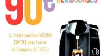 Cafetière à dosettes TASSIMO BOSCH 100% remboursé / Joy T43