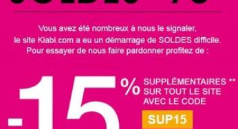 Soldes Kiabi : jusqu’à moins 70% + 15% supplémentaires (code promo)