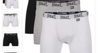 Moins de 6 euros les 3 boxers Everlast (taille L) / et autres offres