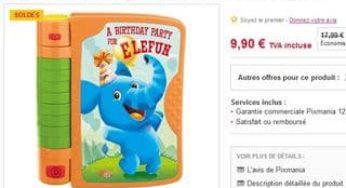 Moins de 10 euros Mon Premier Livre Intéractif Elefun Playskool port inclus (entre 15 et 25 euros ailleurs)