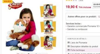 Moins de 20 euros la Peluche interactive Mon chat Cherry Emotion Pets de GIOCHI PREZIOSI (entre 45-95 euros ailleurs)