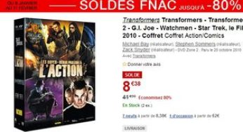 8 euros le coffret 5 DVD : Transformers 1 et 2 + Star Trek XI + G.I. Joe + Watchmen au lieu de plus de 35 euros