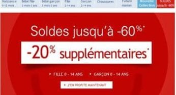 20% supplémentaires sur les soldes Obaïbi et Okaïdi