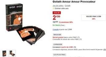 Jeu adulte Amour Amour Provocateur de Goliath à moins de 3 euros – Terminée