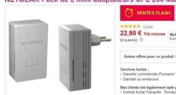 2 mini adaptateurs CPL Netgear pour 22,90 euros (port inclus)