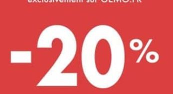 Prolongation soldes Gémo + code promo 20% supplémentaires pendant 48h