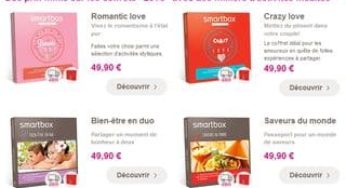 Code promo coffret cadeau SmartBox pour la Saint Valentin