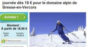 29 euros le forfait de ski famille (2 ad. + 2 enf.) domaine alpin de Gresse-en-Vercors (ou 18 euros les 2 forfaits de ski adultes)